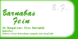 barnabas fein business card