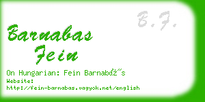 barnabas fein business card